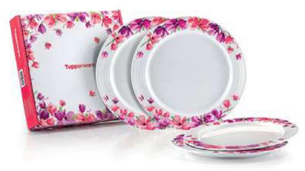 Garden Blooms Melamine Plates (4)