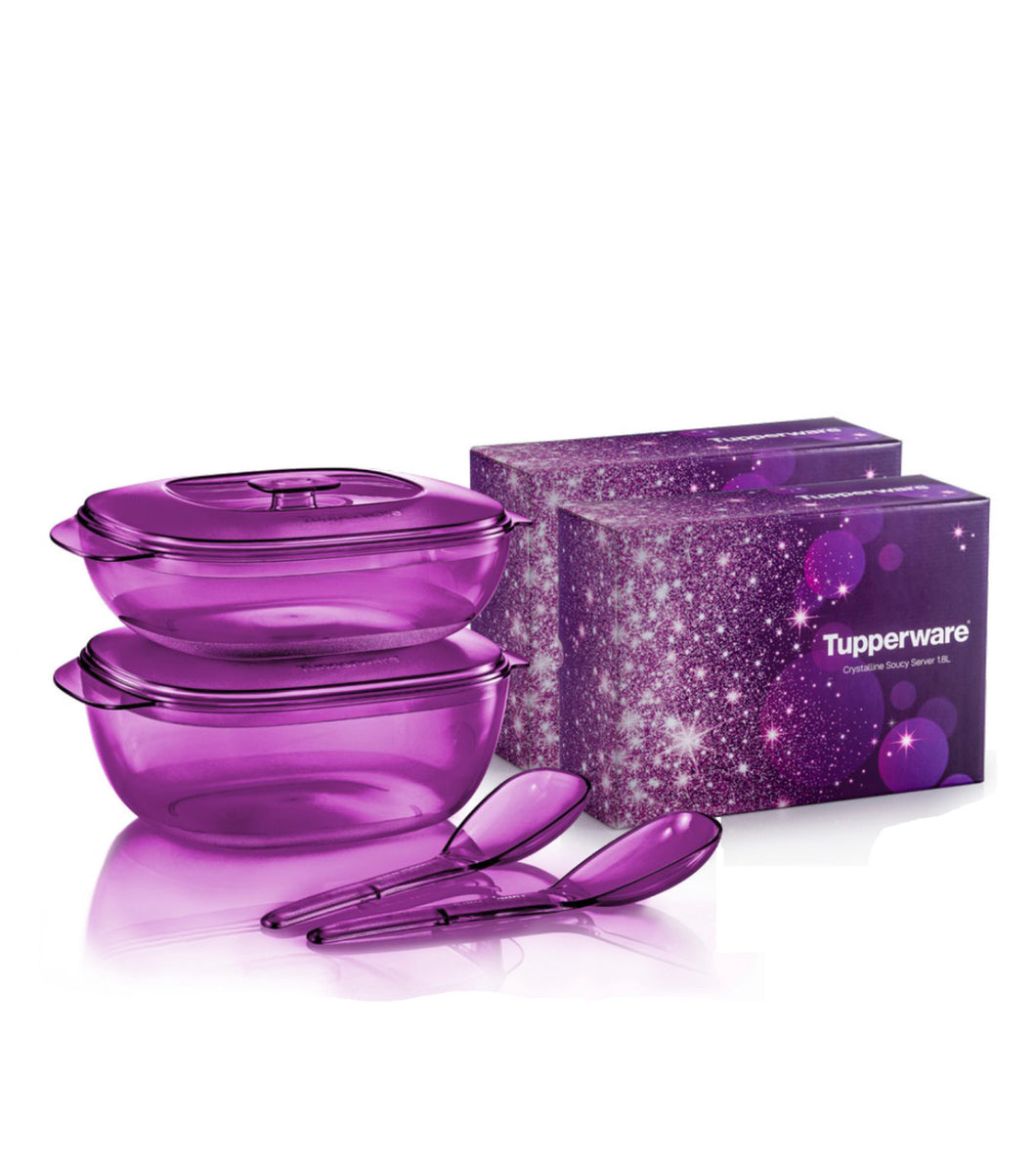 Purple Royale Crystalline Server (2) 2.7L & 1.8L