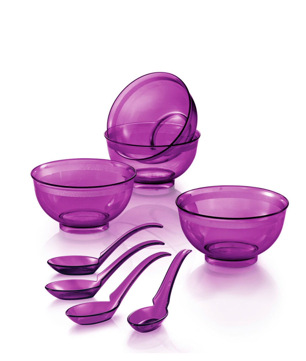 Purple Royale Crystalline Bowl with Spoon (4) 250ml