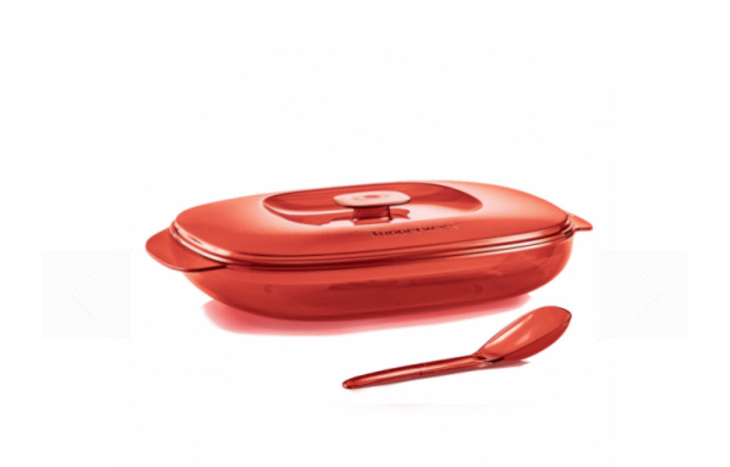 Coral Bloom Crystalline Server with Serving Spoon 1.0L