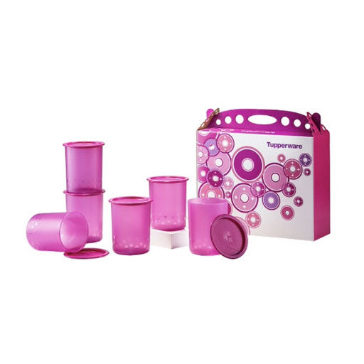 Polka Dot One Touch Canister Junior (6) 1.25L